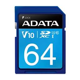کارت حافظه‌ اي‌ ديتا مدل Premier SDXC/SDHC UHS-I Class10(V10) ظرفيت 64 گيگابايت