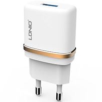 شارژر دیواری الدینیو مدل DL-AC50 همراه با کابل MicroUSB